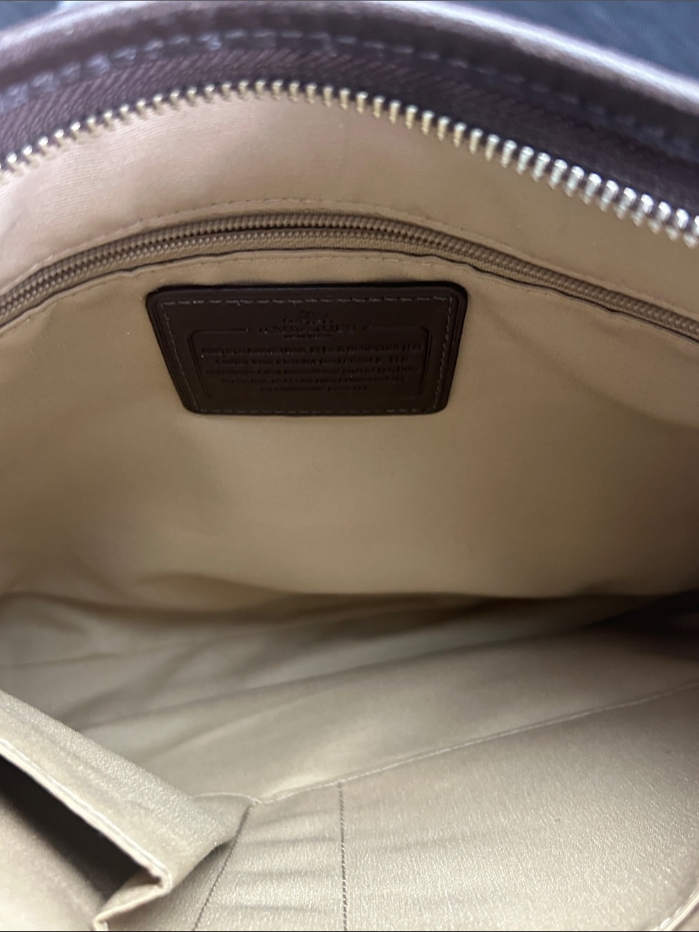 Coach Tan and Brown Signature Crossbody Bag - Picture 10 of 11